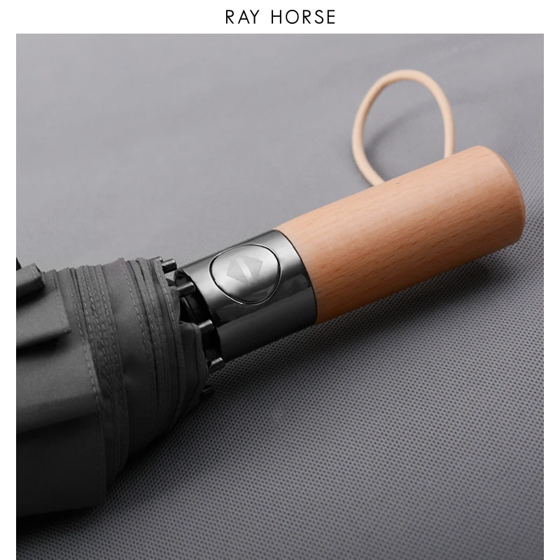 Зонт мужской RAYHORSE 10K 3 складной автоматический для работы от солнца и дождя -