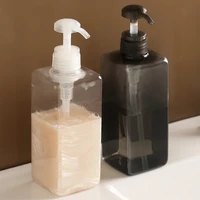 2 in 1 set 600ml soap dispenser hand sanitizer shower gel shampoo bottle bathroom plastic lotion refill empty storage bottles