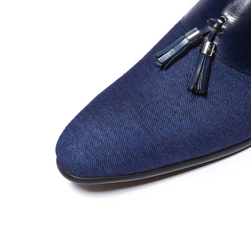 Сезон весна осень Мужские Туфли под платье с отстрочкой по краю из натуральной