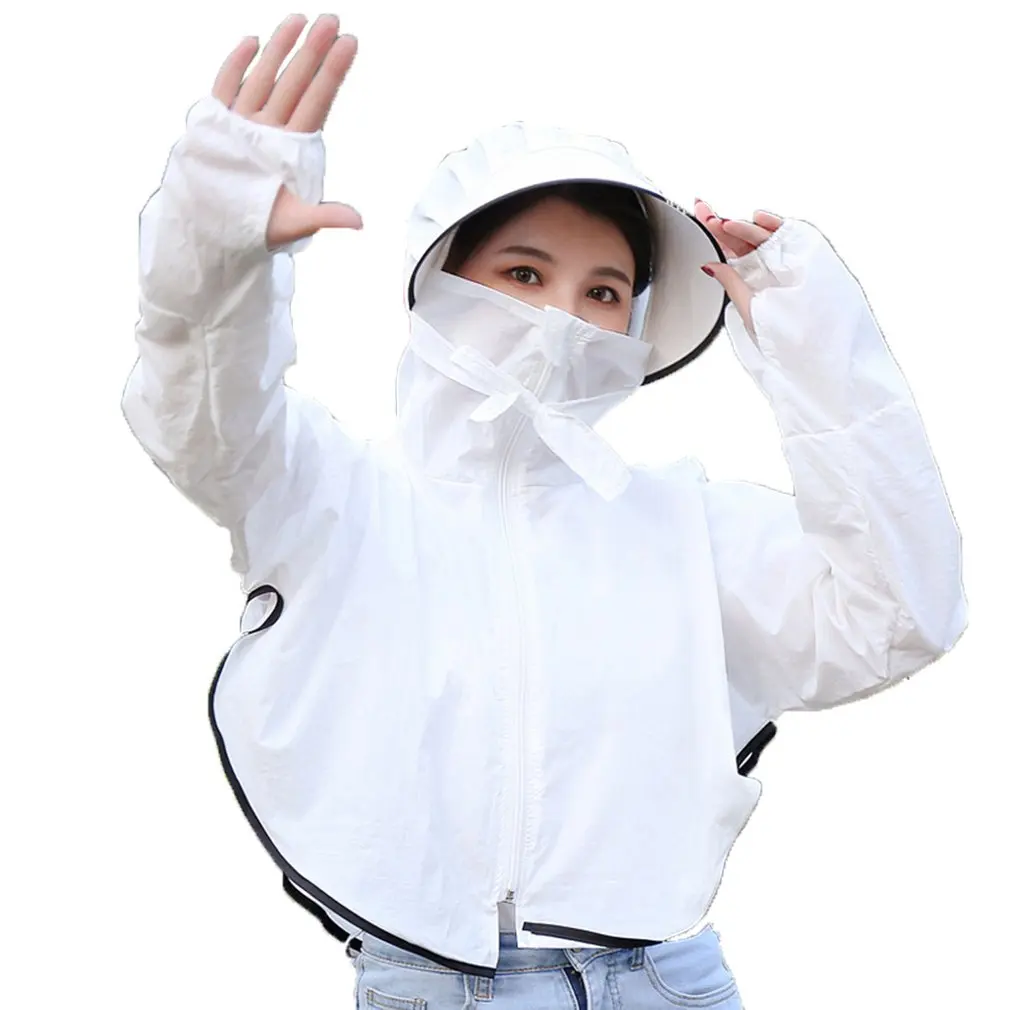 Мода диких цветов с капюшоном Солнцезащитная одежда женская летняя свободная