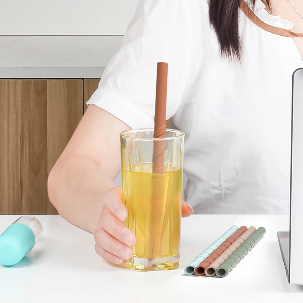 

Metal Reusable 304 Stainless Steel Straws Straight Bent Drinking Straw Brushes Easy To Clean Drinkware Party Bar accessory