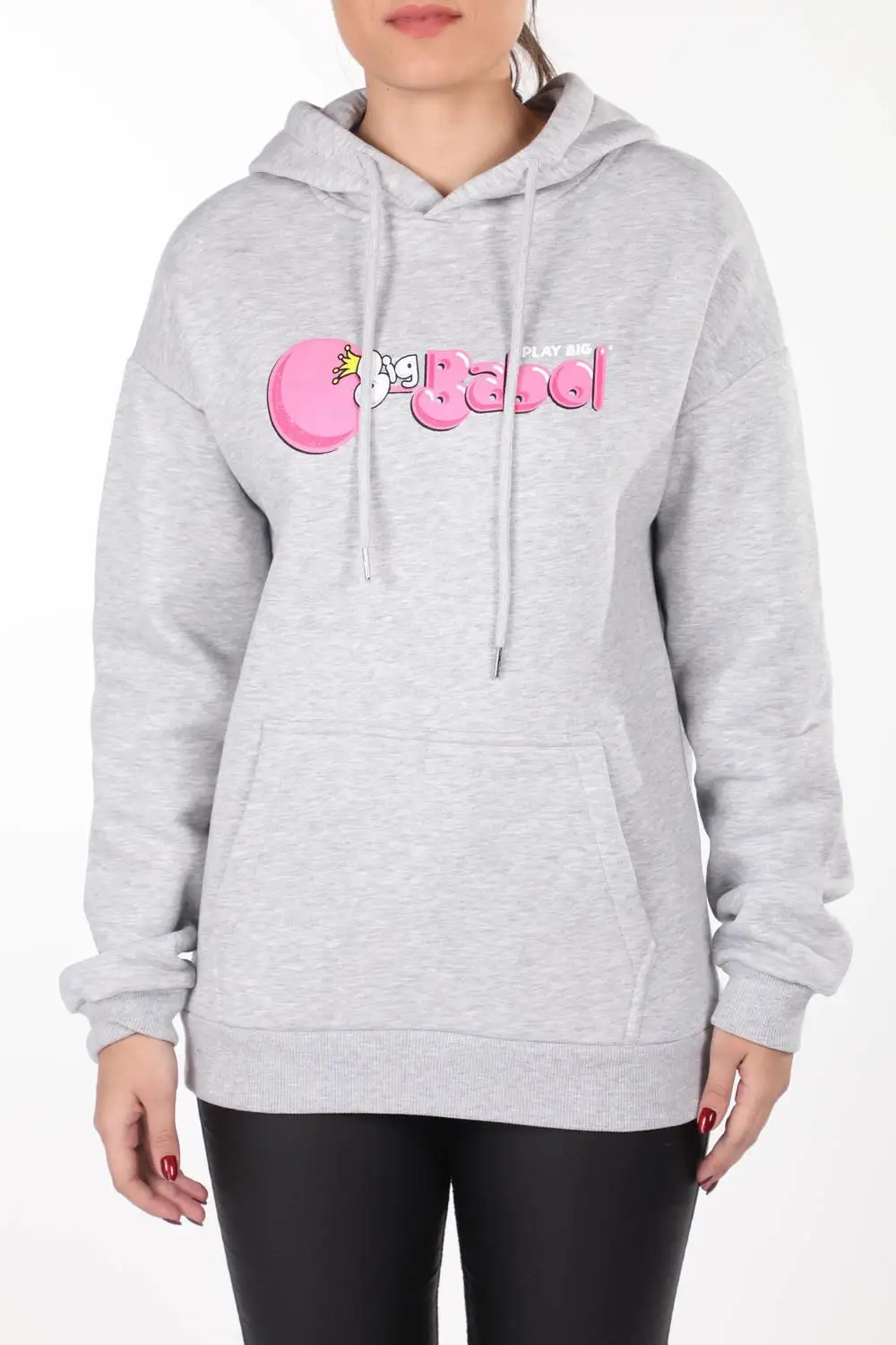 

Markapia Kaponlu Baskl Kadn Sweatshirt