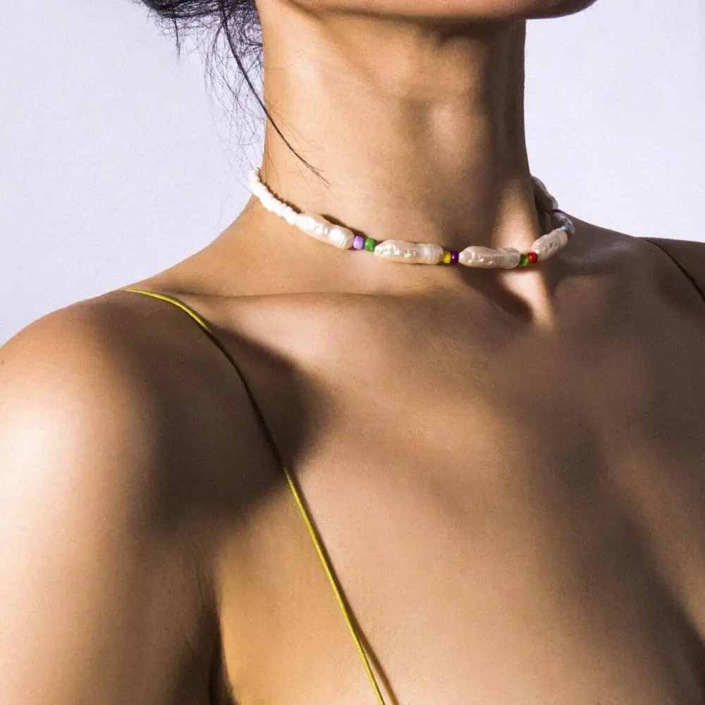 YIMUBA в богемном стиле с искусственным жемчугом Vsco девушка колье Племенной