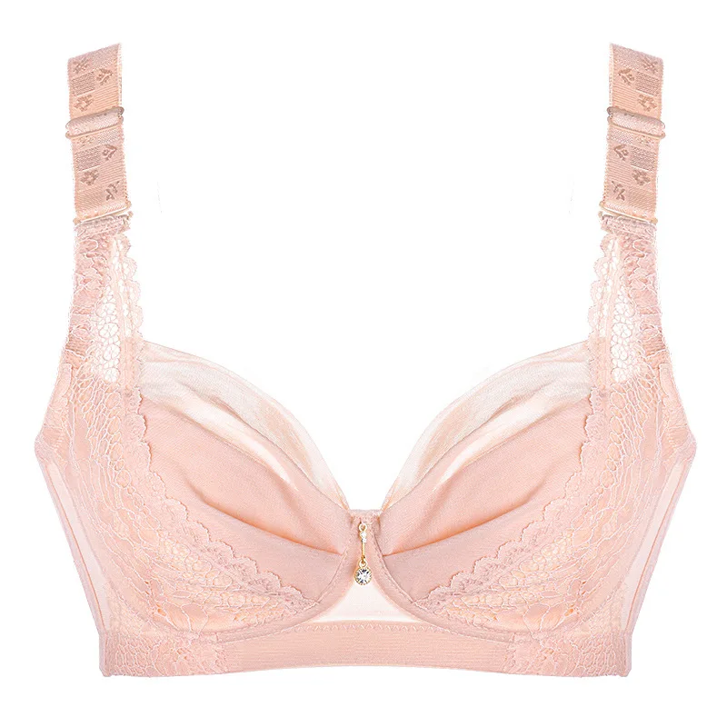 

Overseas Thin L Soft Cup Women Bra Gather Adjustable shou fu ru Breathable Tits Explicit Sexy Comfort