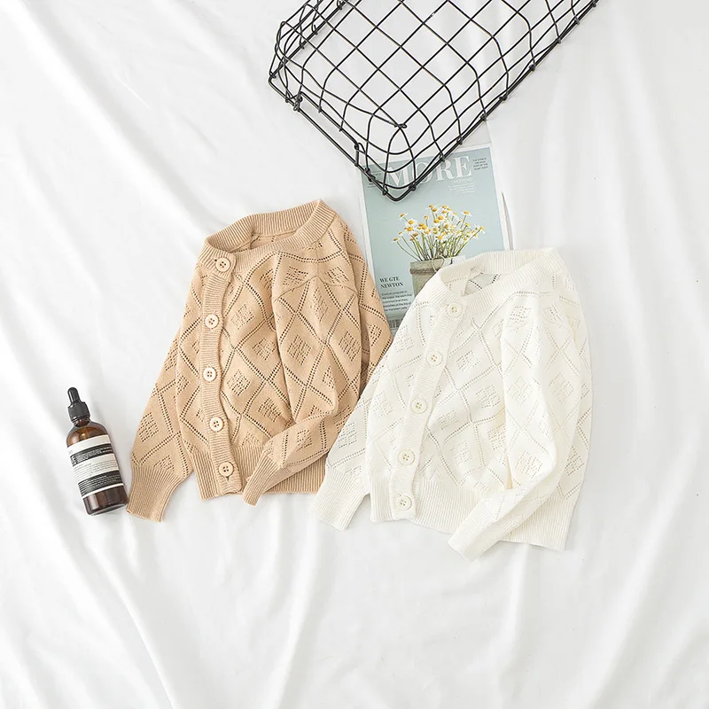 Детские свитера Весенняя одежда для маленьких девочек Кардиган мальчиков
