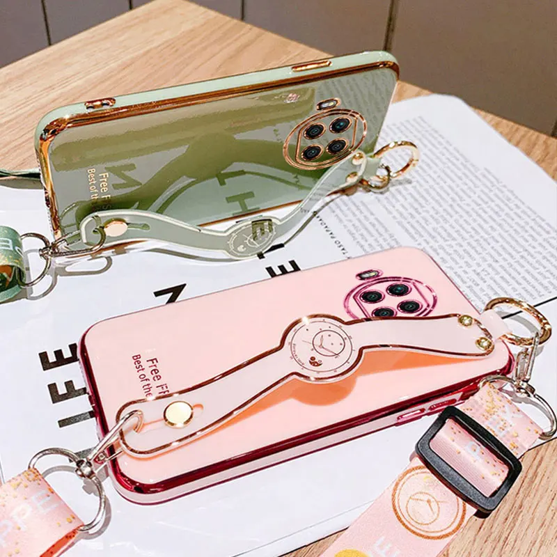 Wristband Holder Case For Xiaomi Mi10T Lite Cover Shell For Xiaomi Mi10T Shockproof Case Mi9 Mi10 Mi9T Mi8 Lite Pro Funda Luxury