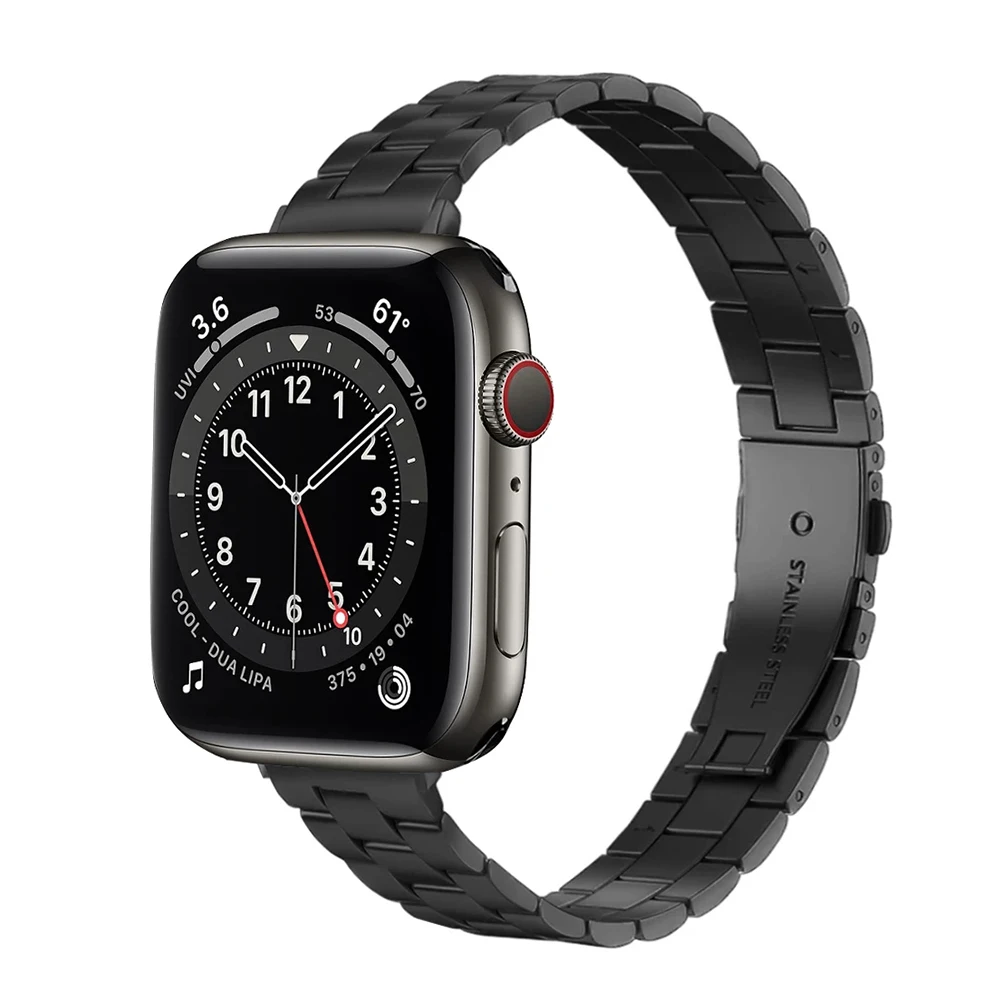 

Ремешок из нержавеющей стали для apple watch 6 se, тонкий браслет для iwatch 5 4 3 38 мм 42 мм, 40 мм 44 мм