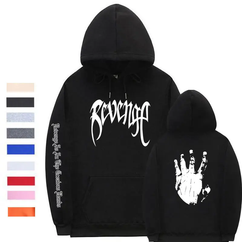 Xxxtentacion Revenge винтовые манжеты на резинке толстовки для мужчин/женщин уличная Rapper хип хоп свитер с капюшоном