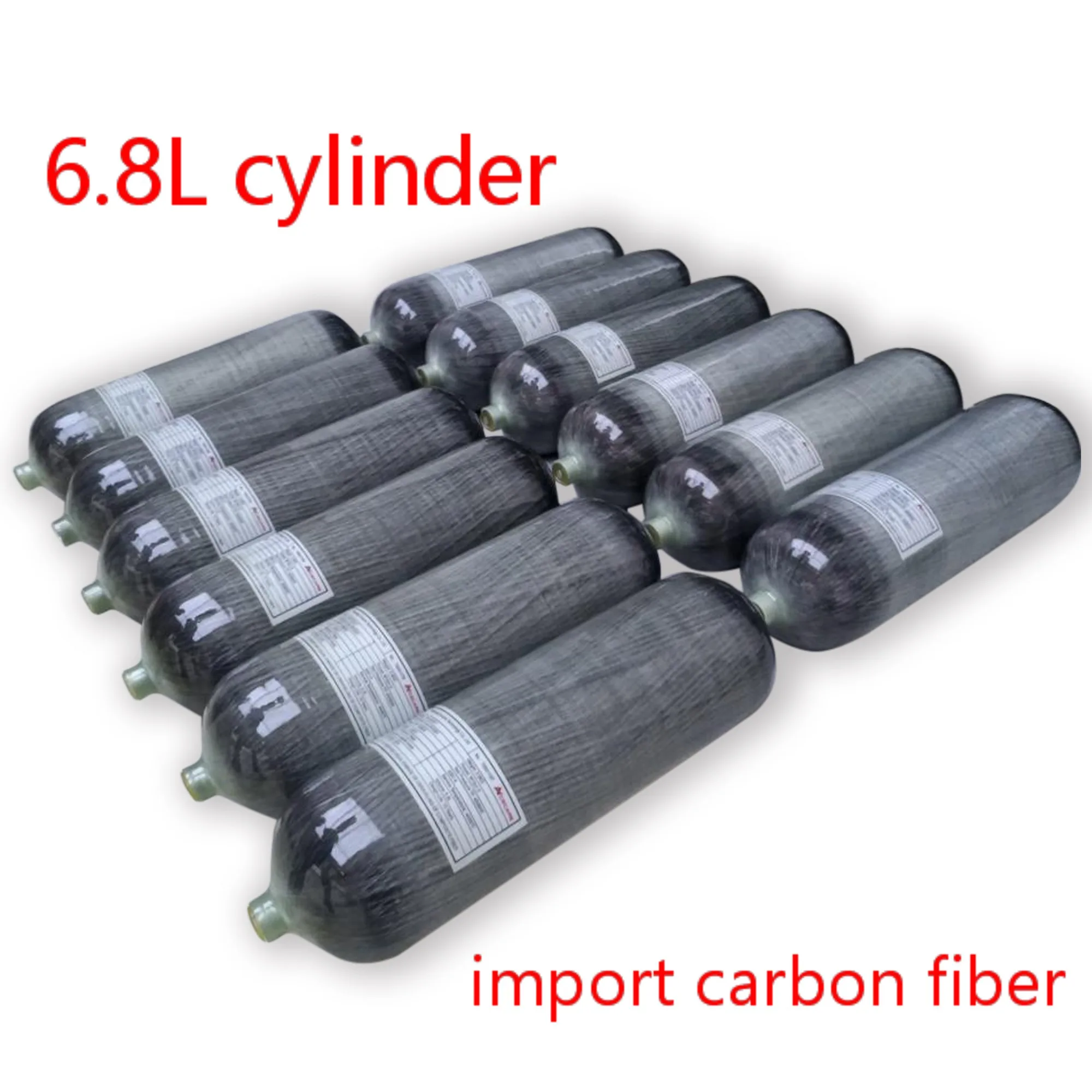 

AC168 Дайвинг Танк 6.8L CE 4500 фунтов/кв. дюйм углеродное волокно воздушный шар с сжатого воздуха для подводной съемки пистолет дыхание бак для SCBA