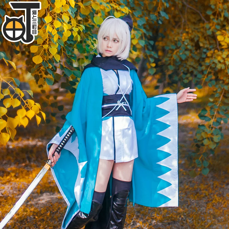 Костюм для косплея Okita Souji Sakura Saber Artoria Pendragon аниме Fate Stay Night Cosplay большой заказ|saber