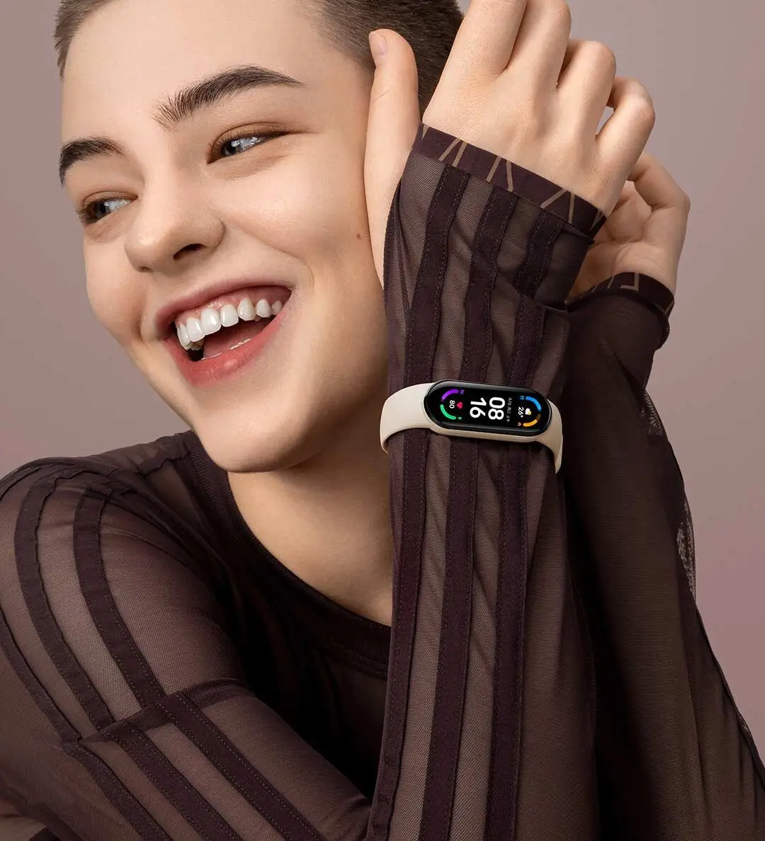 Смарт-браслет Xiaomi Mi Band 6 фитнес-трекер с экраном AMOLED мониторингом пульса и