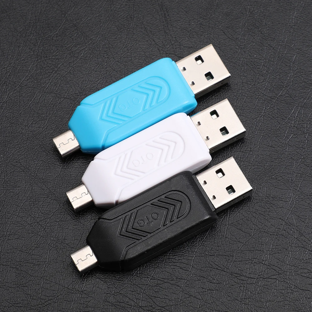 Многофункциональный кардридер USB A Micro 2-в-1 OTG Поддержка SD/TF карт для телефона ПК