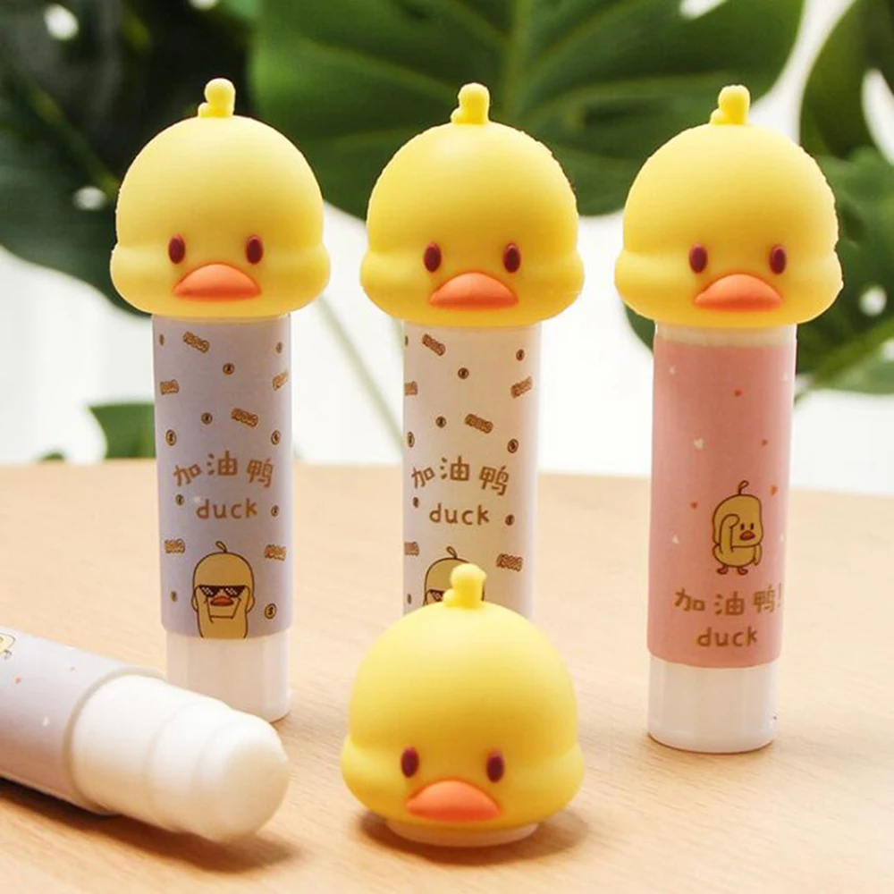 Клей карандаш с милым рисунком нетоксичный моющийся клей защитой от наклона для