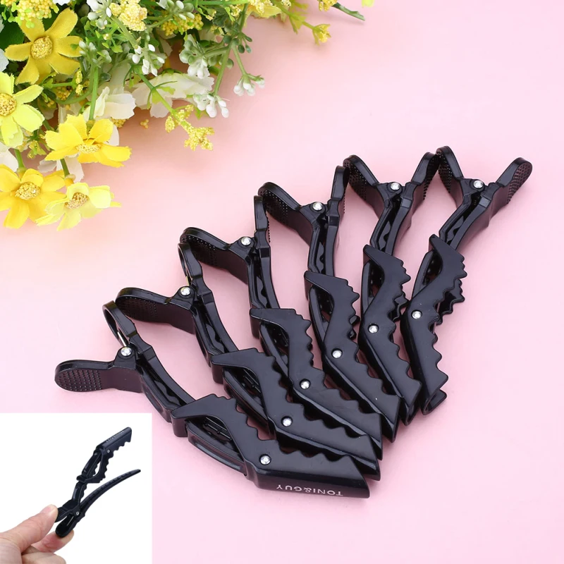 

6 шт. матовые разделительные пластиковые зажимы для волос заколка для парикмахерских