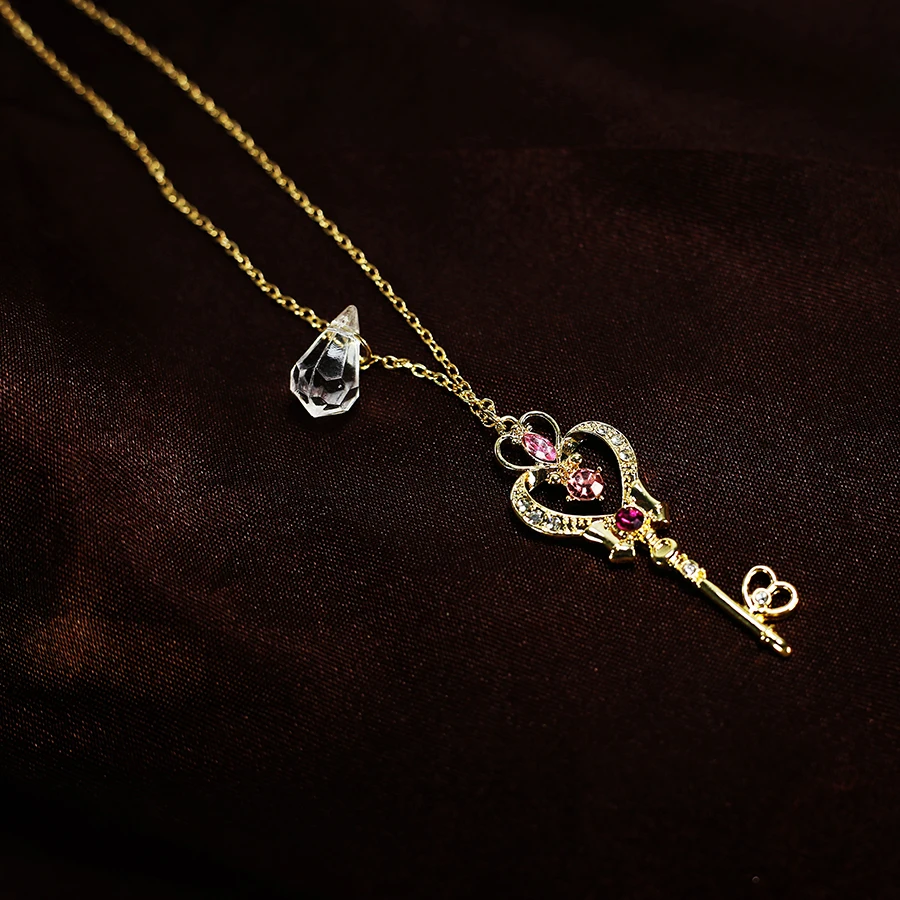 Луна Косплей хрустальный кулон ожерелье аксессуары для девочек милый