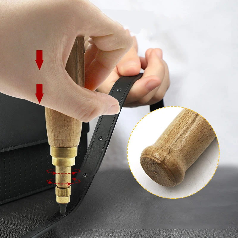 

6 шт. дырокол для ремня, сменный многоголовый дырокол для ремня, инструмент «сделай сам» для кожи, набор сверл для рукоделия, инструмент для с...