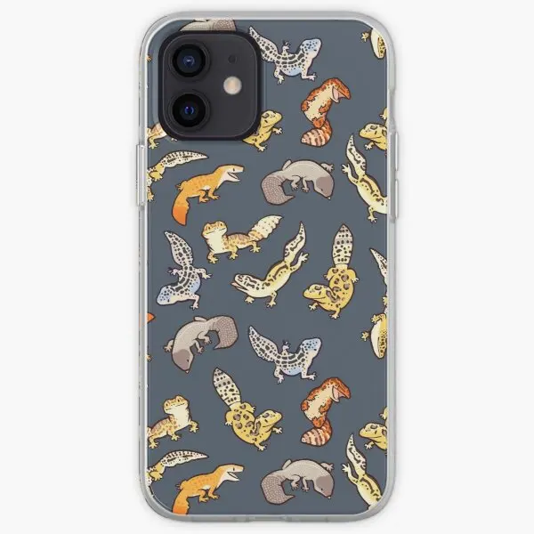 

Чехол для телефона Chub Geckos темно-серый для iPhone X XS XR Max 5 5S SE 6 6S 7 8 Plus 11 12 13 Pro Max, мини-чехол из ТПУ с принтом для фотографий