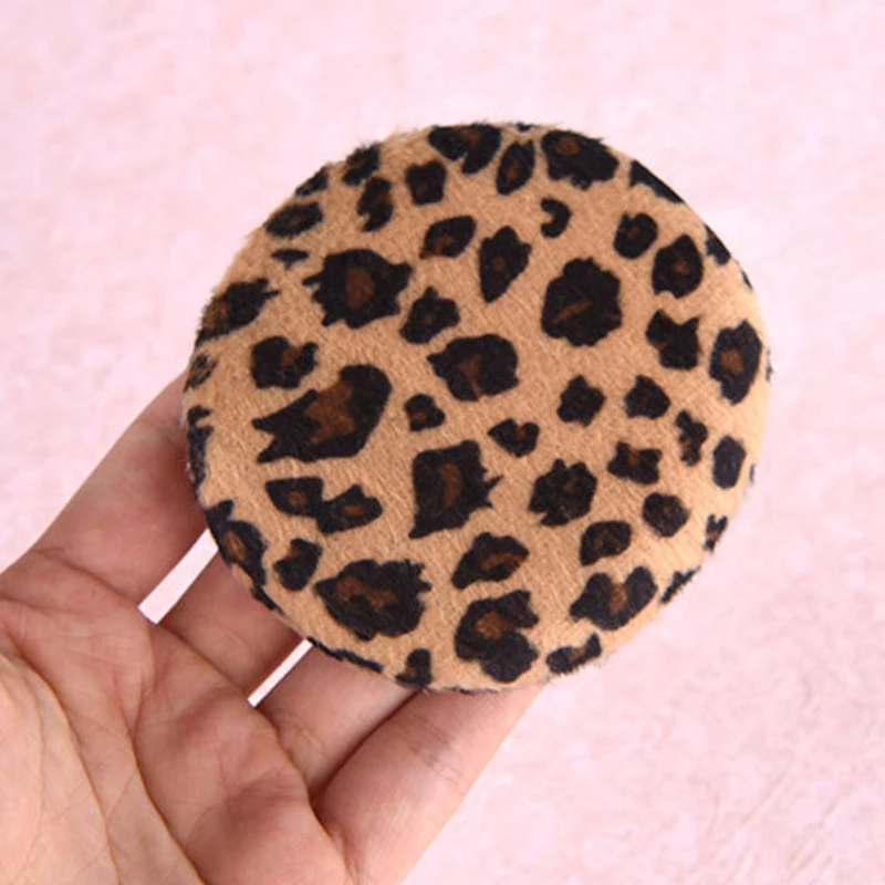1 шт. Профессиональная мягкая косметическая губка круглой формы с леопардовым