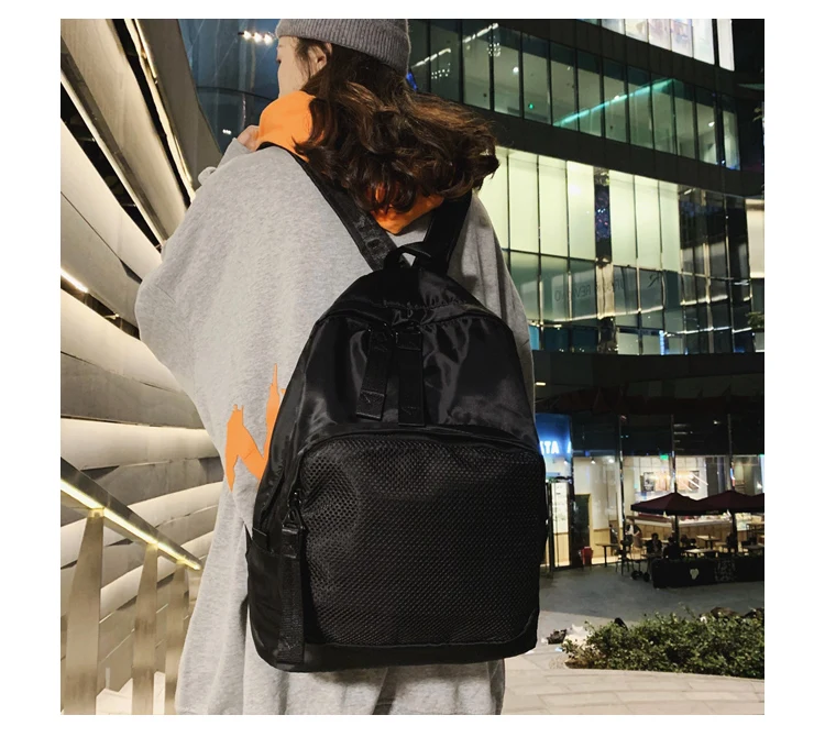 

PB4016 Hong Kong style backpack men's simple street fashion college student schoolbag female backpack