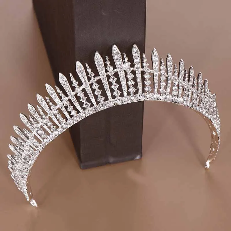 Тиара и короны свадебные FORSEVEN простые блестящие повязки на голову с кристаллами