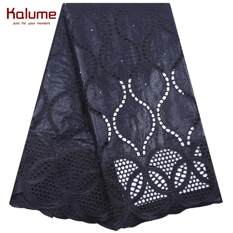 Калюме 5 ярдов Африканский Базен Riche кружевная ткань вышивка морская парча с