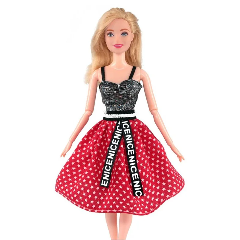 

1/6 BJD Doll Clothes Sexy Star Print Dresses For Barbie Accessories Outfits Party Gown Kids Playhouse Toy For Girl Gifts Cosplay
