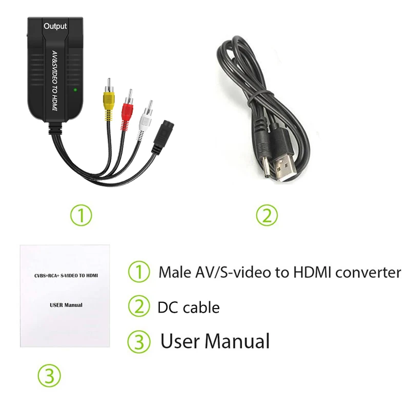 av s video to hdmi video converter adapter s video audioraudiolcvbs out hdmi in free global shipping