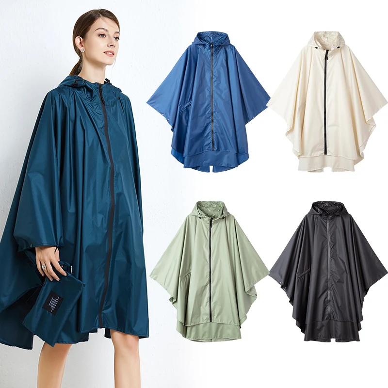 Плащ-дождевик японский женский Модное пончо для прогулок и длинных поездок