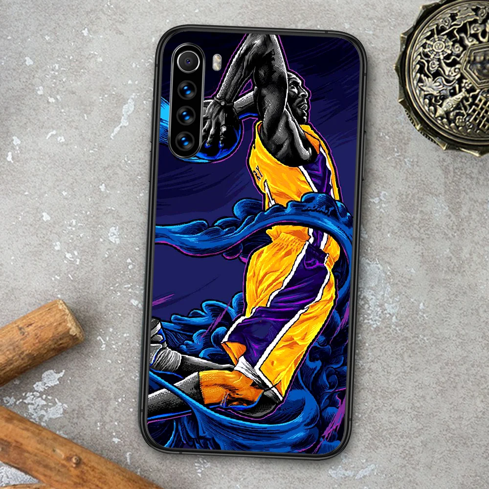 

Kobes-Black 24 Basketball Phone Case For Xiaomi Redmi Note 7 8 8T 9 9S 4X 7 7A 9A K30 Pro Ultra black Back Fashion Etui Painting