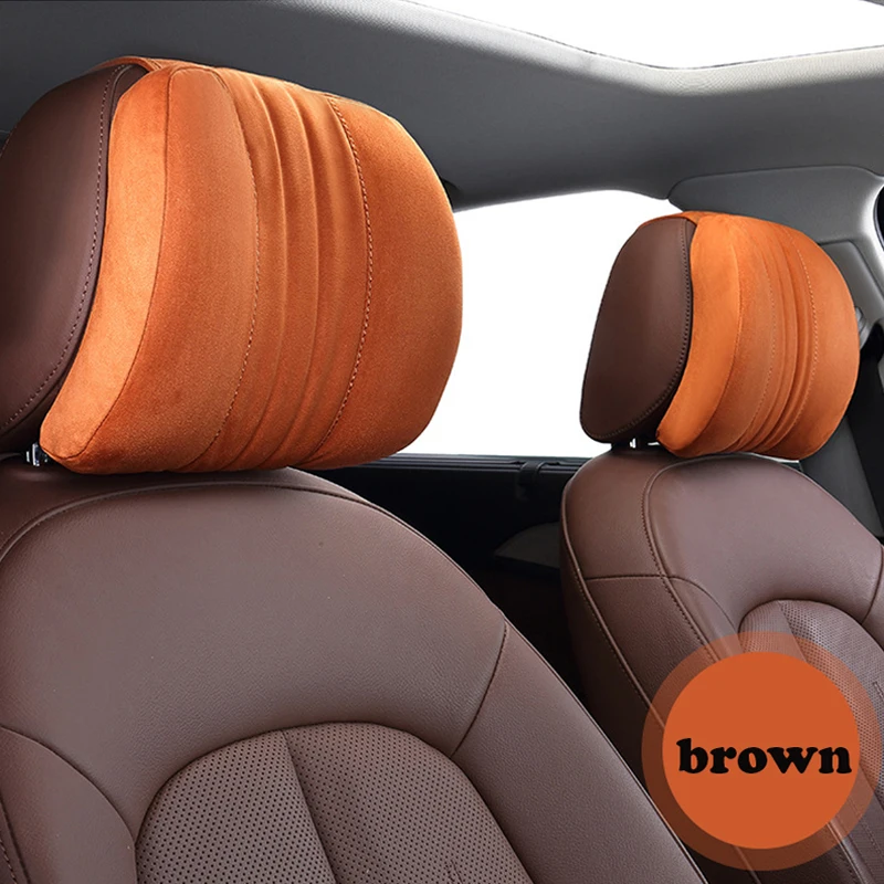 

Car Headrest Maybach Design S-Class Ultra Soft Pillow Suede Fabric Comfortable Neck Pillow Seat Cushions Support for Universal