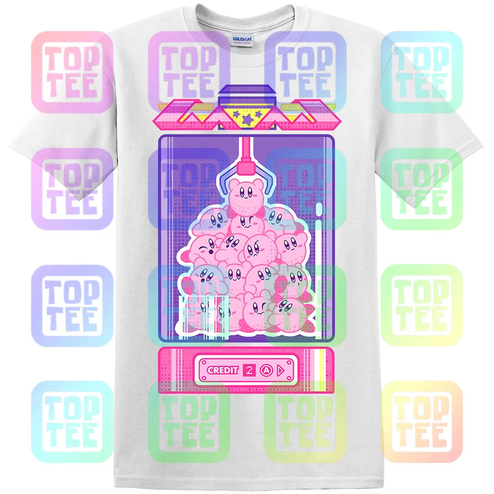 Кирби кран игровая футболка унисекс для взрослых размеров с украшением в виде