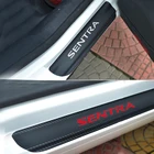 4 шт. защитные наклейки на пороги автомобиля, виниловые наклейки из углеродного волокна для Nissan Sentra, автомобильные аксессуары