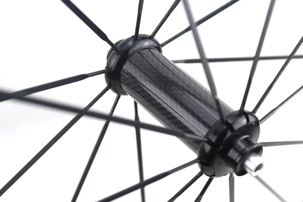 Колеса для шоссейного велосипеда из углеродного волокна 60 мм 700C Powerway R36 ступица