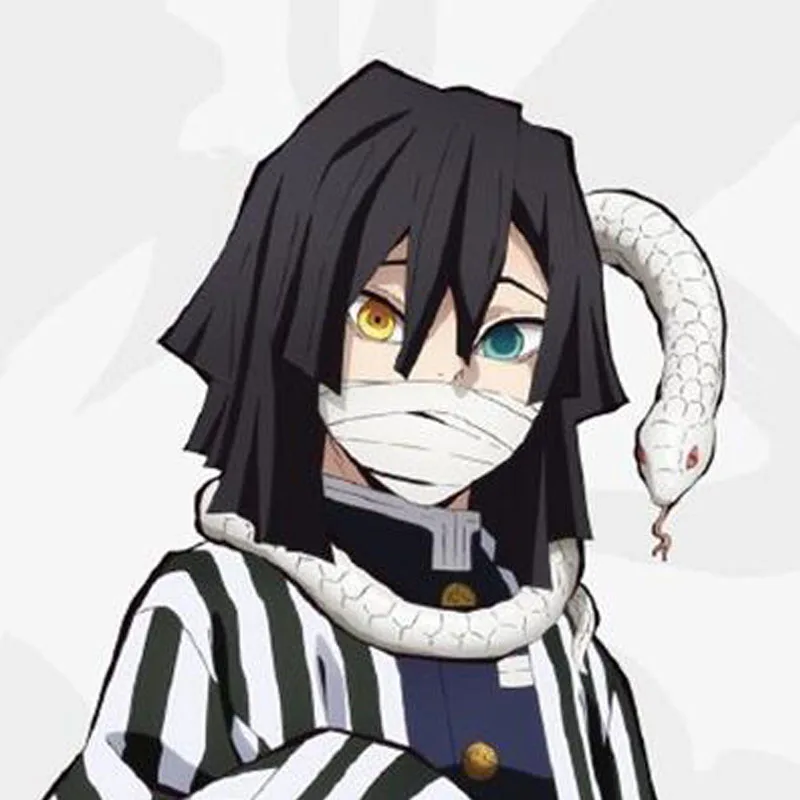 DIOCOS аниме Demon Slayer Kimetsu No Yaiba Iguro Obanai парики для косплея костюмы белые реквизиты, змея