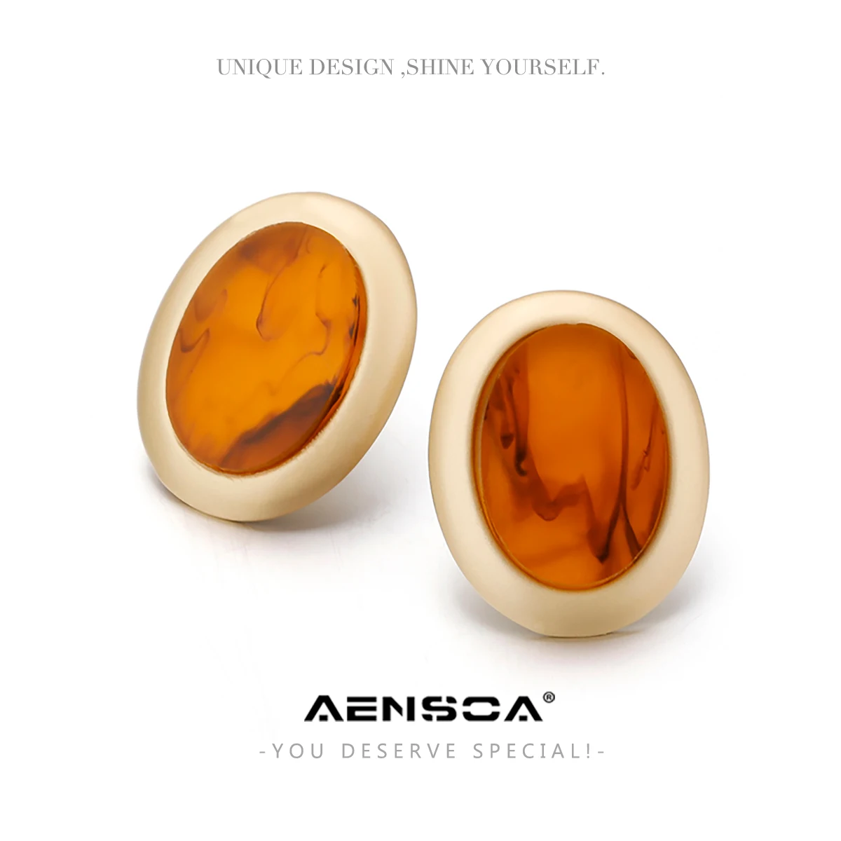 Женские винтажные серьги гвоздики AENSOA классические в стиле ретро бижутерия