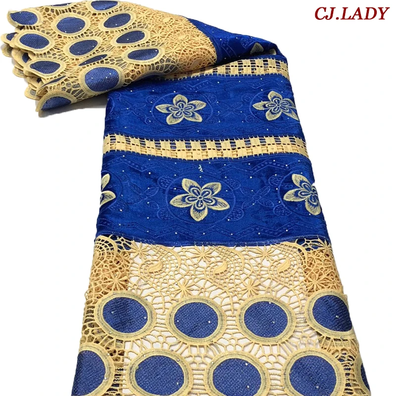 

2021 новейшая африканская кружевная ткань золотистая синяя французская вышивка кружевная ткань для шитья высокого качества нигерийское сва...