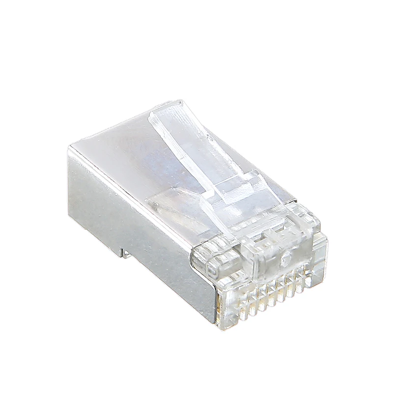 POHIKS 100 шт. RJ45 экранированный разъем сетевой кабель Высокое Скорость металла с