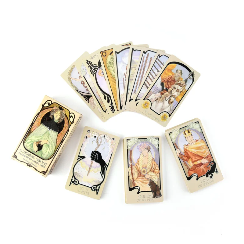 

Ethereal Visions Illuminated Tarot Deck Cards Matt Hughes Has Drawn Inspiration From The Art Nouveau Movement Board Game