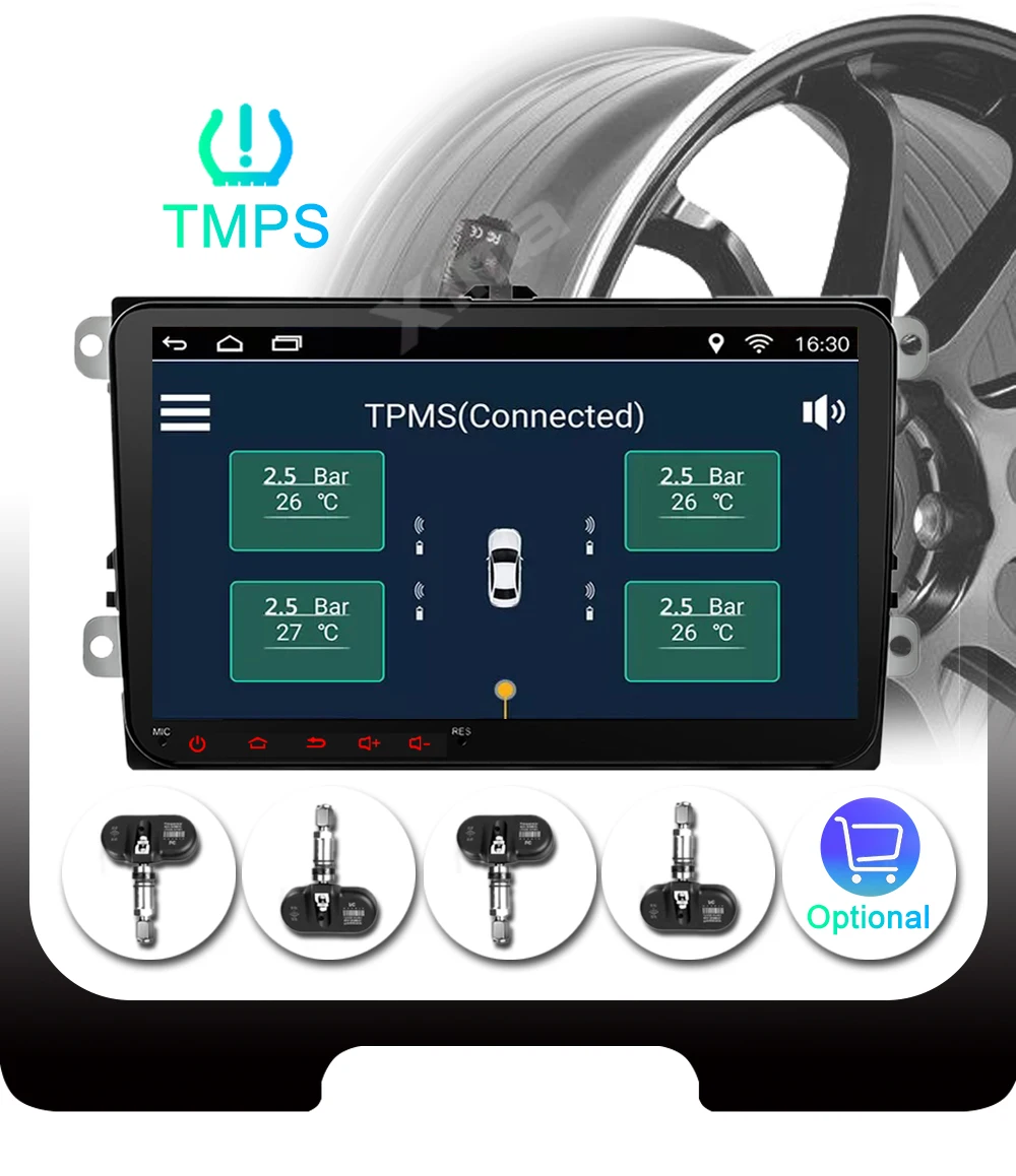 Android 9,0 автомобильный Радио gps мультимедийный плеер для Volkswagen Skoda Octavia golf 5 6 touran passat B6 polo tiguan jetta Bora rapid