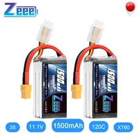 2units zeee lipo battery 11 1v 120c 1500mah 3s softcase graphene rc lipo battery with xt60 plug for fpv racing drone helicopter