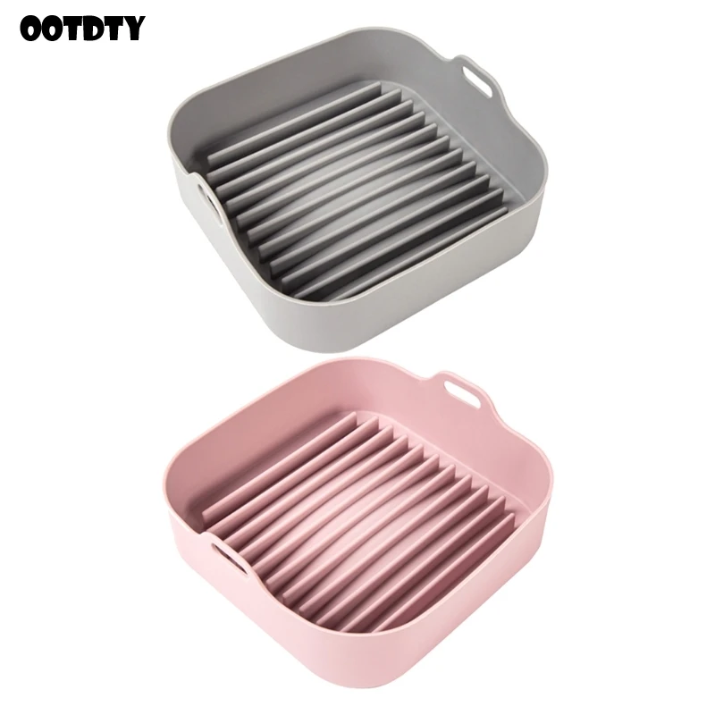 

Утолщенная Силиконовая Термостойкая лоток для барбекю с двойной ручкой фритюрница с двумя решетками гриль для выпечки кекса хлеб торт жаре...