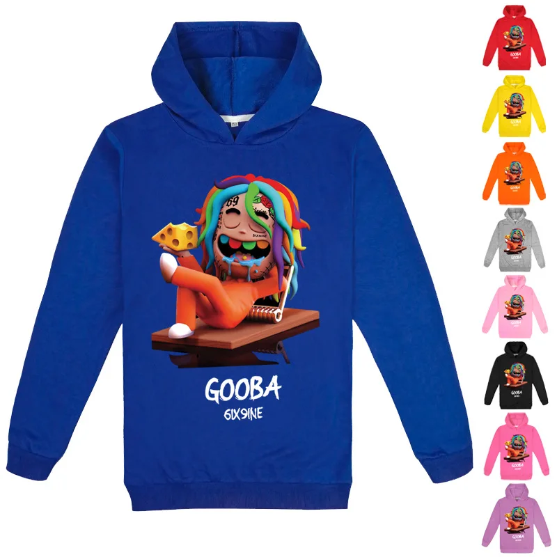 

2-16Y New Album GOOBA Hoodie Kids 6ix9ine Hoodies Toddler Girls Long Sleeve Shirt Boys Sweatshirts Children Outfits Dropshipping