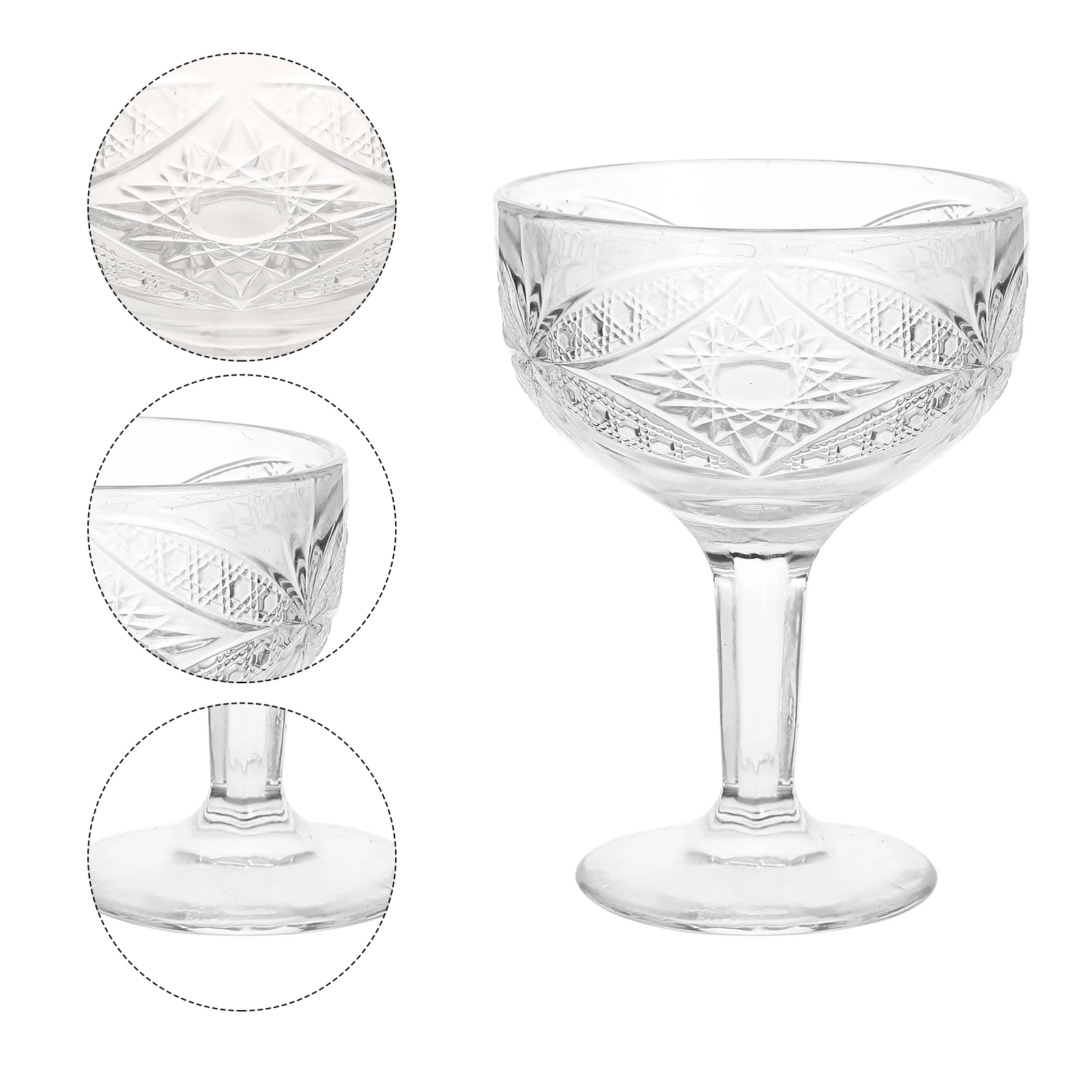 

3 Pcs Portable Durable Practical Transparent Dessert Cups Milk Shake Cups for Hotel