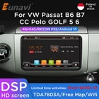 Eunavi 2din PX6 Android10 4G RAM автомобильное радио стерео GPS Navi для VW Passat B6 B7 CC Polo GOLF 5 6 Touran Jetta Tiguan Magotan Seat