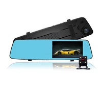 uncom dvr dash cam rearview mirror driving recorder 4 5ips hd screen dual lens starlight night vision