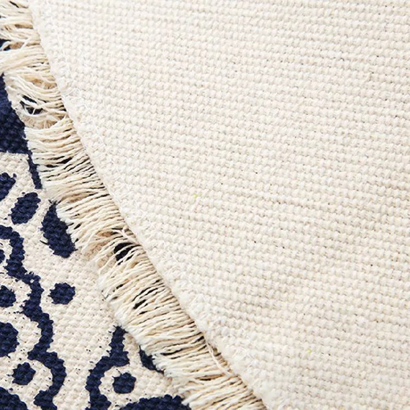 Круглый коврик 90 см в этническом стиле ковер с 3D принтом для спальни прикроватной