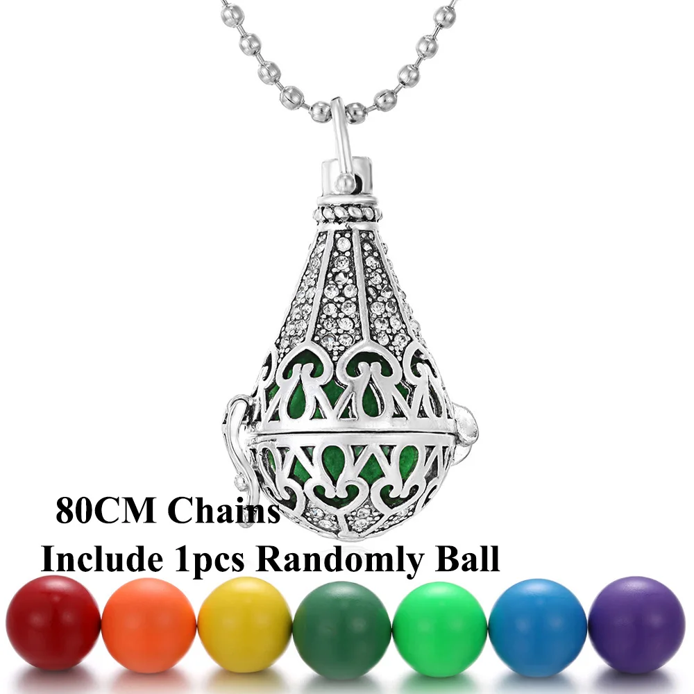 Новые медальоны для беременных ожерелье с подвеской украшения шарики серебряные