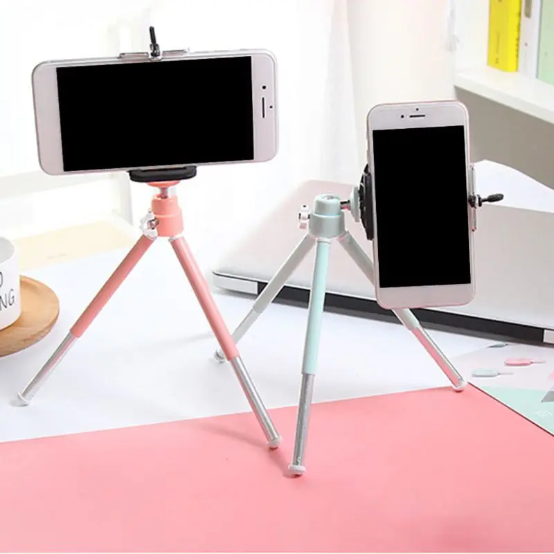 

Mini Portable Phone Holder Telescopic Tripod 360 Degree Rotary Stand Mount Photography Desktop Cellphone Bracket