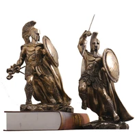 retro roman armor warrior spartan figurine creativity bar ornaments samurai armor model desk crafts decor accesories for home