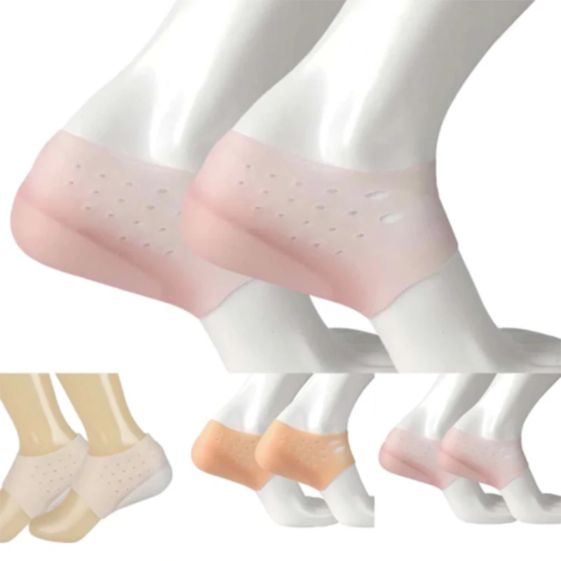 

New Hot 1Pair Invisible Height Increased Insoles Silicone Heel Socks for Women Men insoles